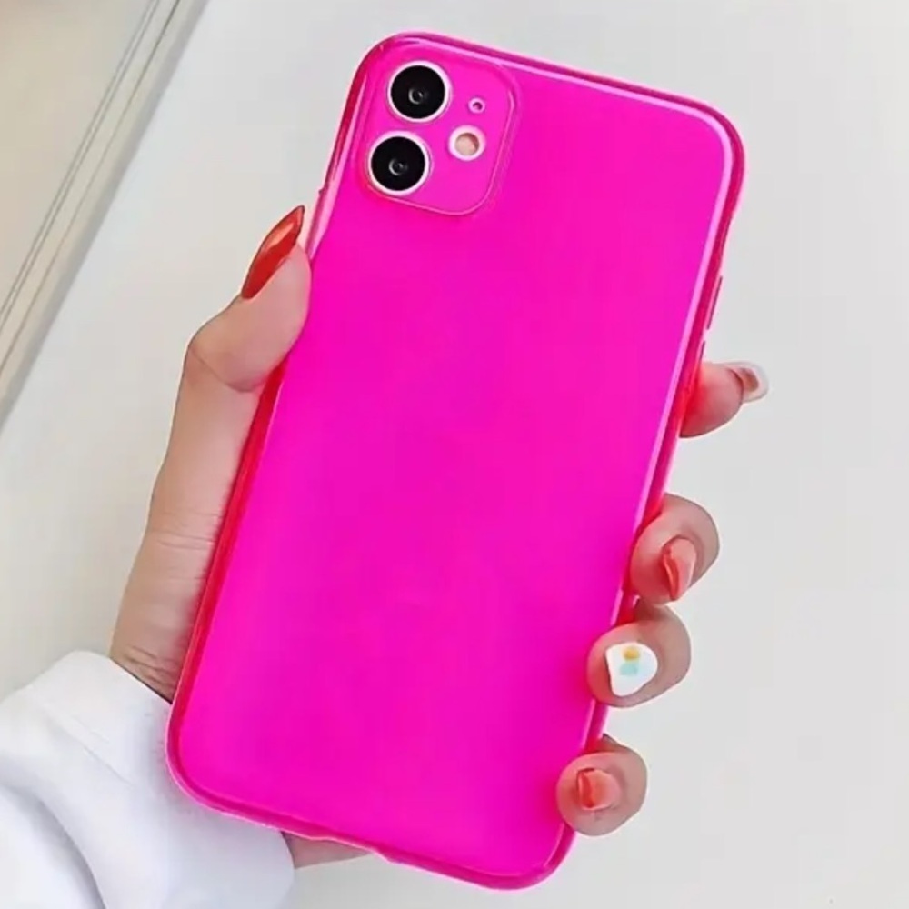 ☀️Like New! iPhone 13 Pro Case - Neon/Hot Pink Gelly